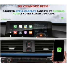 Android Auto Apple Carplay BMW E90 E91 E92 Boitier Adaptateur Sans Fil Wifi USB Module Pour Ecran Autoradio Voiture D'origine