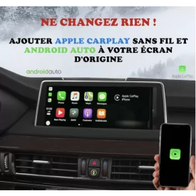 Android Auto Apple Carplay BMW X5 F15 NBT Boitier Adaptateur Sans Fil Wifi USB Module Pour Ecran Autoradio Voiture D'origine