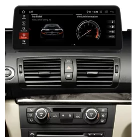 Autoradio Ecran 12.3" Android BMW Série 1 E87 E81 E82 E88 Apple Carplay GPS